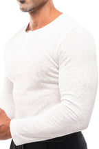 Henley Jaspeado Manga Larga · Mélange