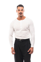 Henley Jaspeado Manga Larga · Mélange