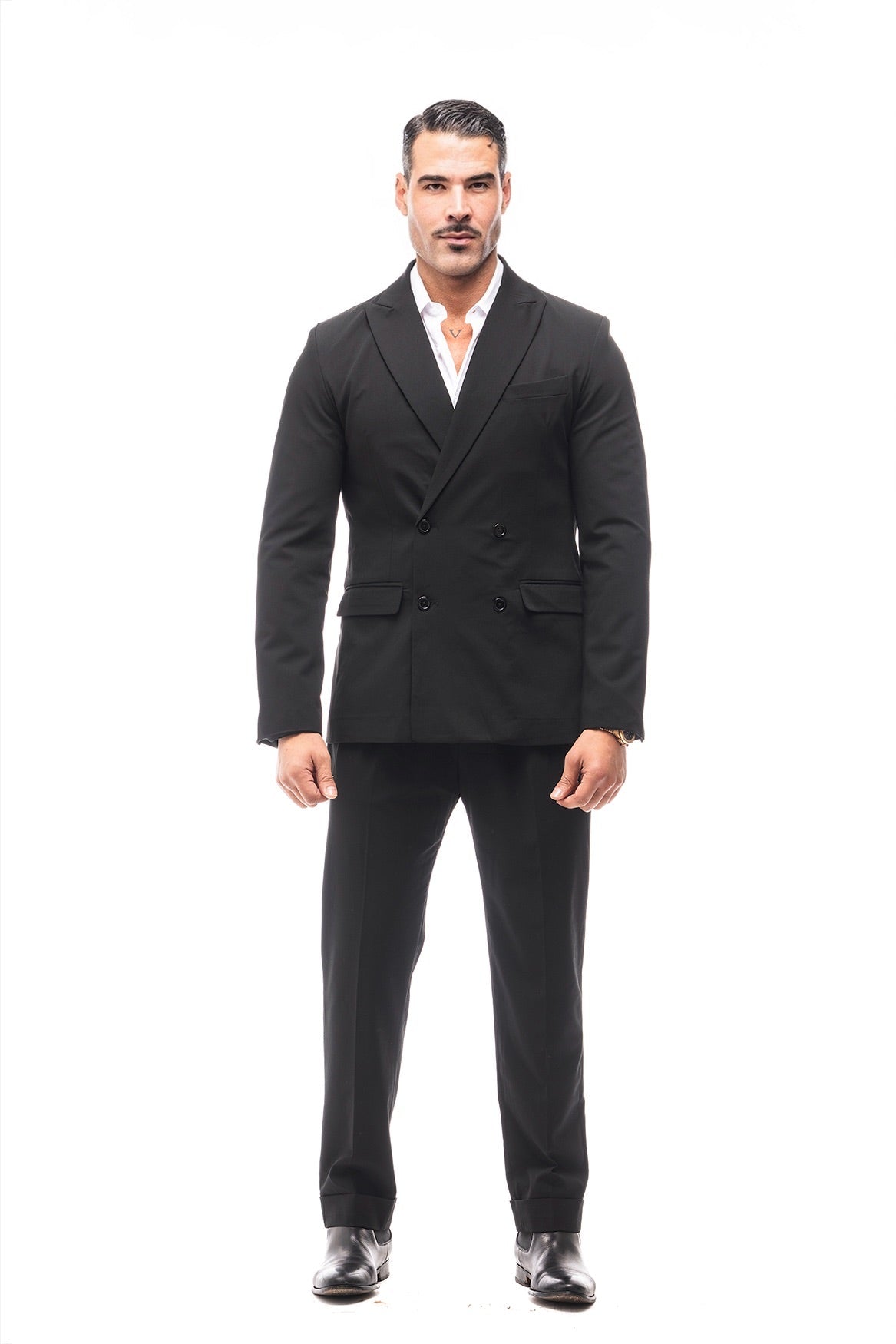 Traje Cruzado Negro · Milano