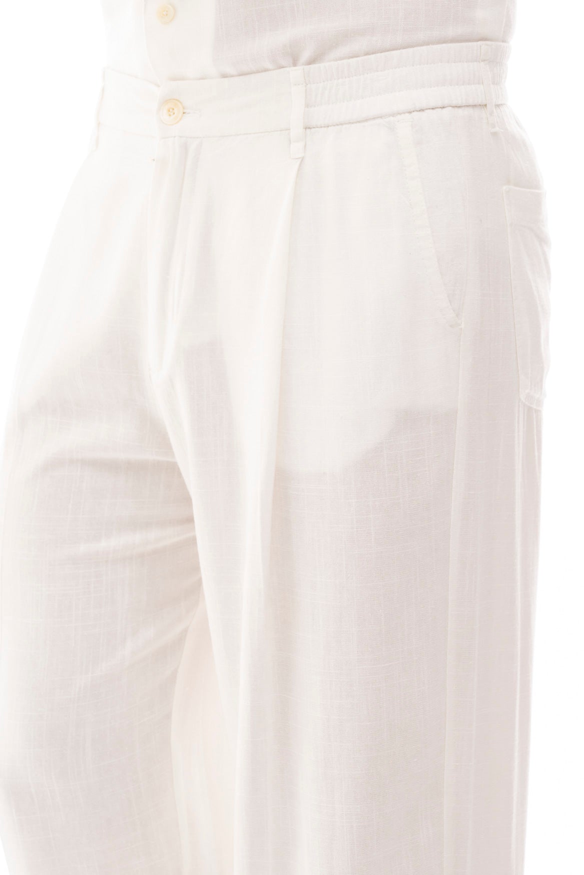 Pantalón de Lino con Pinzas · Lino