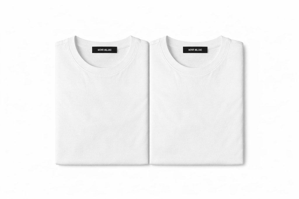 Pack 2 Camisetas Básicas Blancas · Essenziale