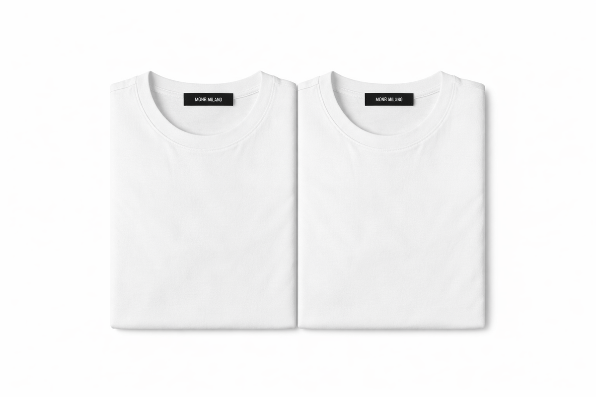 Pack 2 Camisetas Básicas Blancas · Essenziale