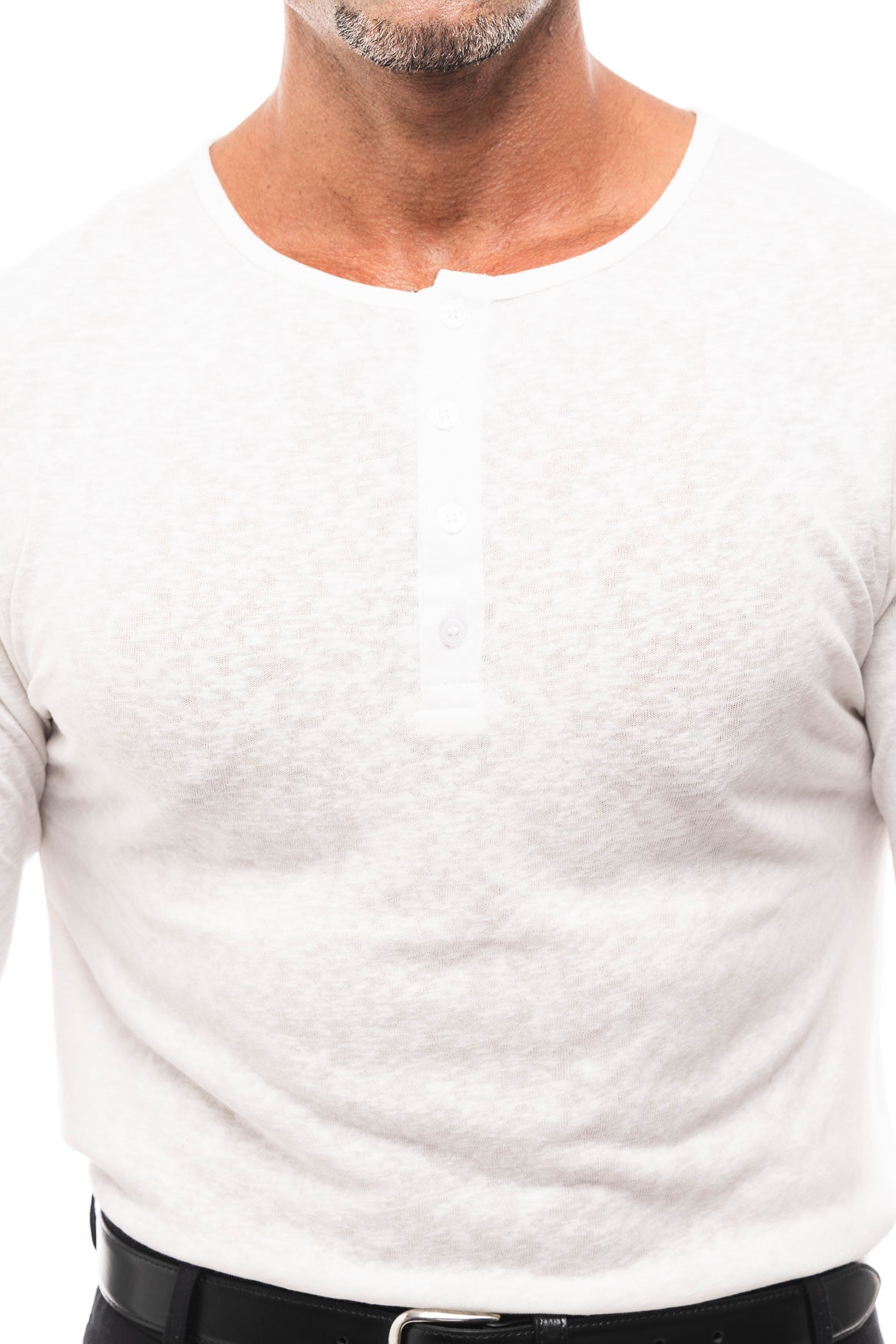 Henley Jaspeado Manga Larga · Mélange