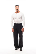 Henley Jaspeado Manga Larga · Mélange