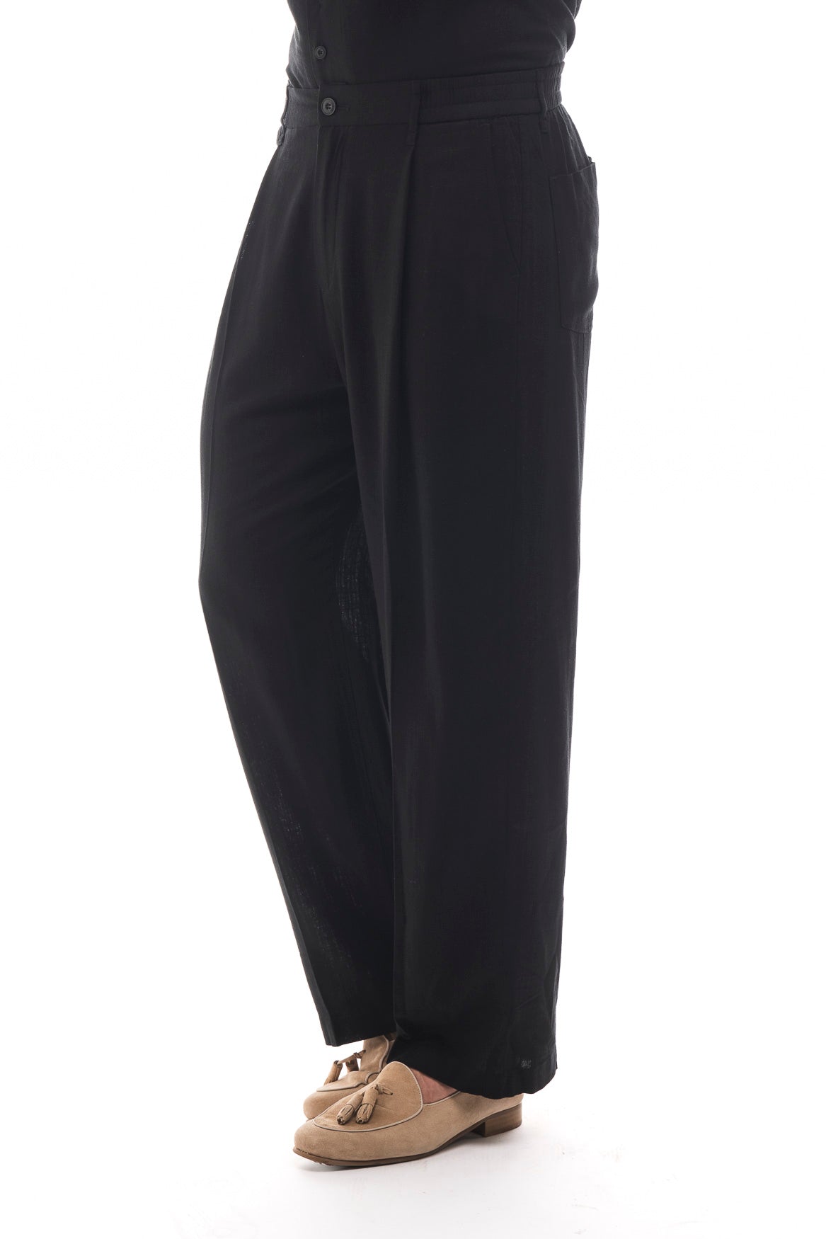 Pantalón de Lino con Pinzas · Lino