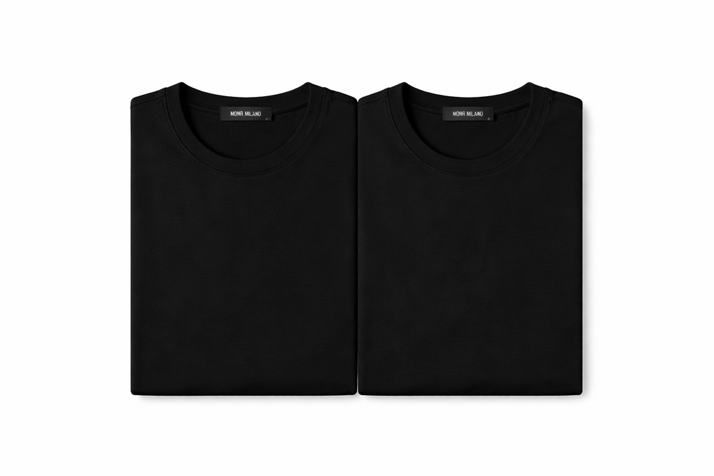 Pack 2 Camisetas Básicas Negras · Essenziale