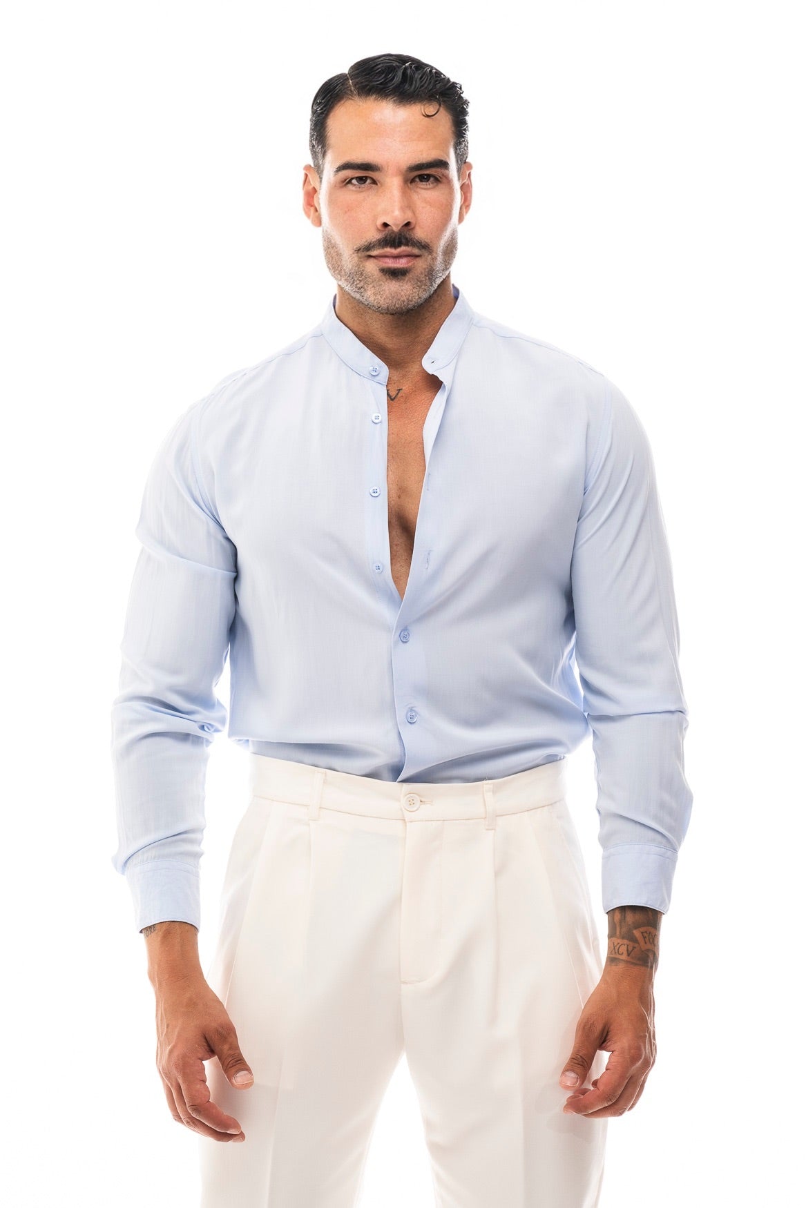Camisa Cuello Mao · Moderno