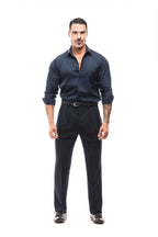 Camisa Satinada Azul Marino · Notte