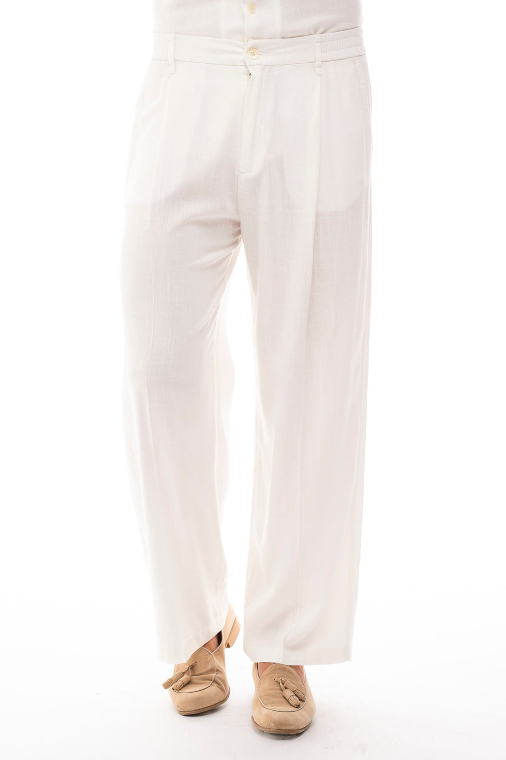 Pantalón de Lino con Pinzas · Lino