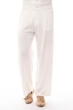 Pantalón de Lino con Pinzas · Lino