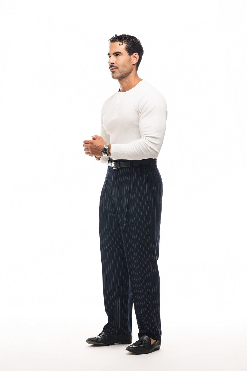 Pantalón Amplio Raya Diplomática · Gessato