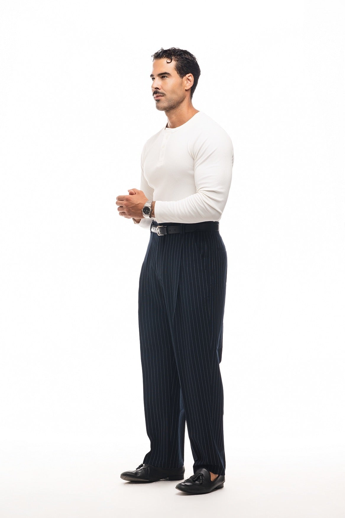 Pantalón Amplio Raya Diplomática · Gessato