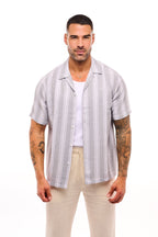 Camisa de Rayas Gris · Righe