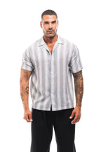 Camisa de Rayas Gris · Righe