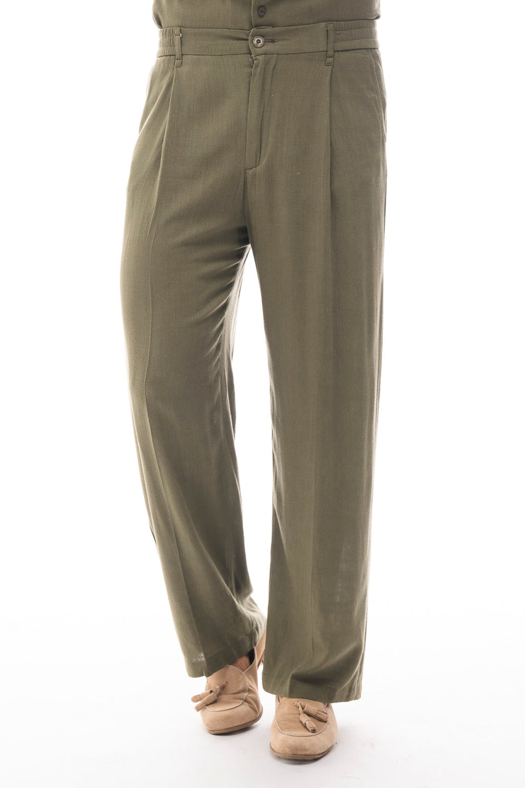 Pantalón de Lino con Pinzas · Lino