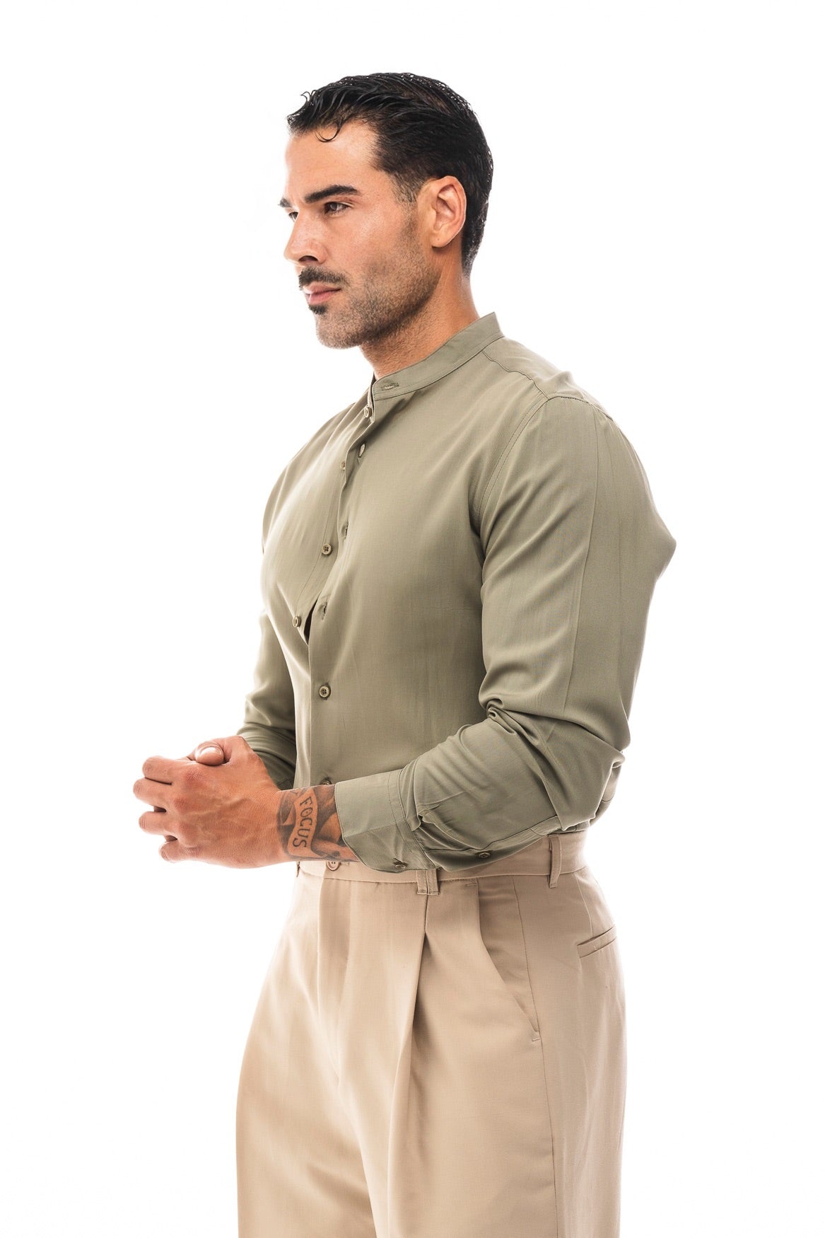 Camisa Cuello Mao · Moderno