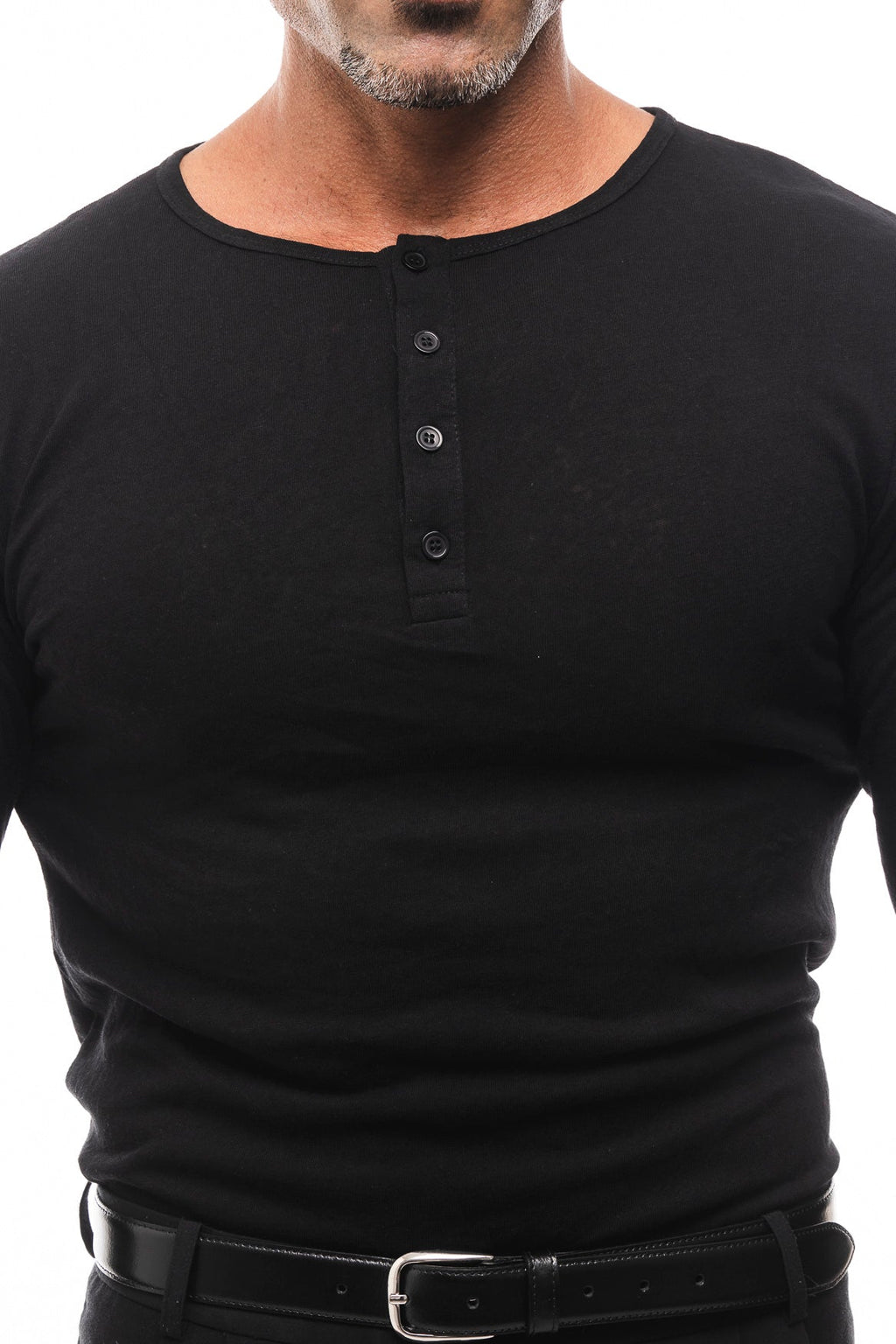 Henley Jaspeado Manga Larga · Mélange