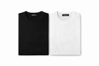 Pack 2 Camisetas Básicas Blanca y Negra · Essenziale