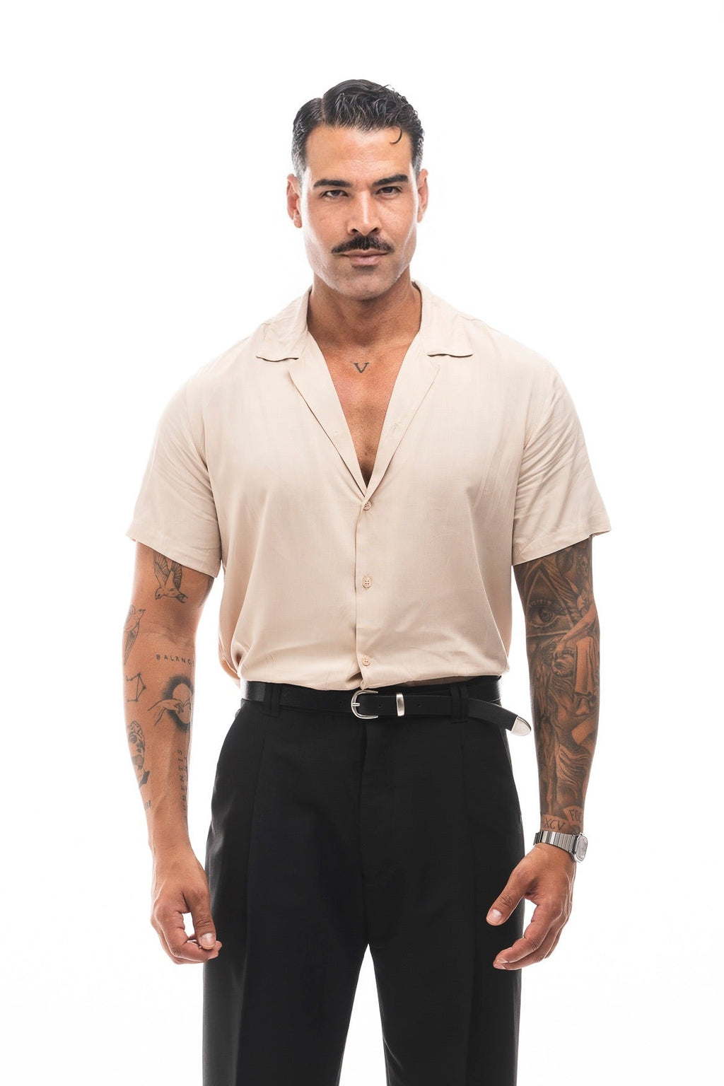Camisa Fluida Manga Corta · Estate