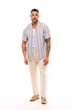 Camisa de Rayas Gris · Righe