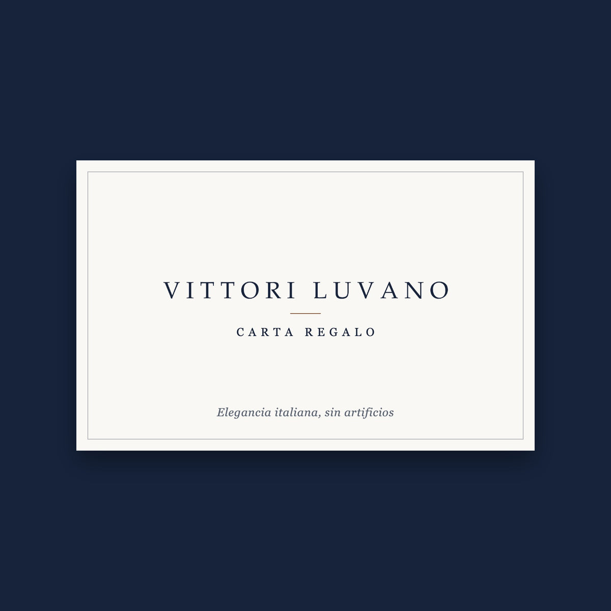 Carta Regalo VITTORI LUVANO en color crema