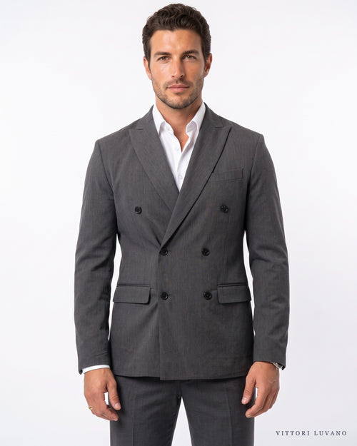 Americana Cruzada Sartoriale gris oscuro VITTORI LUVANO, vista frontal