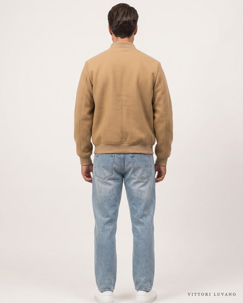 Bomber de Paño Lucca beige VITTORI LUVANO, vista de espalda