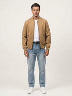 Bomber Lucca color camel VITTORI LUVANO, vista frontal