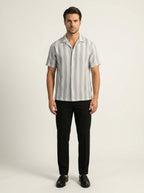 Camicia a Righe Grigia VITTORI LUVANO, vista frontal