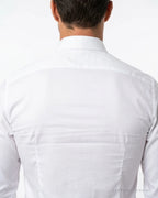 Espalda de la camisa slim Classico blanca VITTORI LUVANO con pinzas