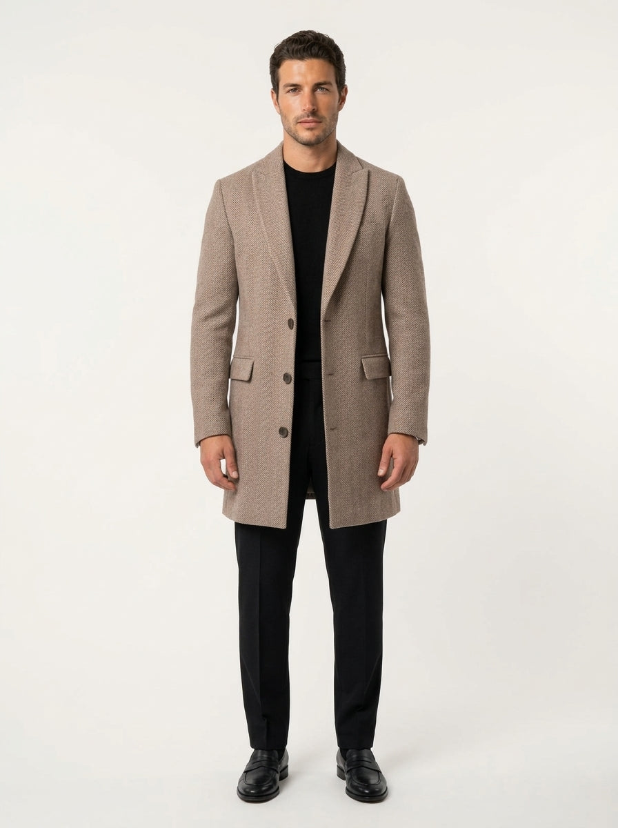 Cappotto Lungo Spigato VITTORI LUVANO, vista frontal