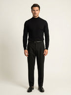 Maglione Collo Perkins negro VITTORI LUVANO, vista frontal